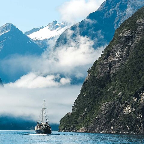 Kreuzfahrt in Milford Sound, Neuseeland
