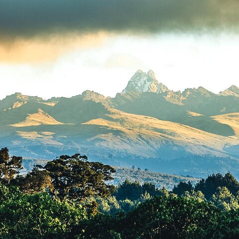 Panorama des Mount Kenias, Kenia