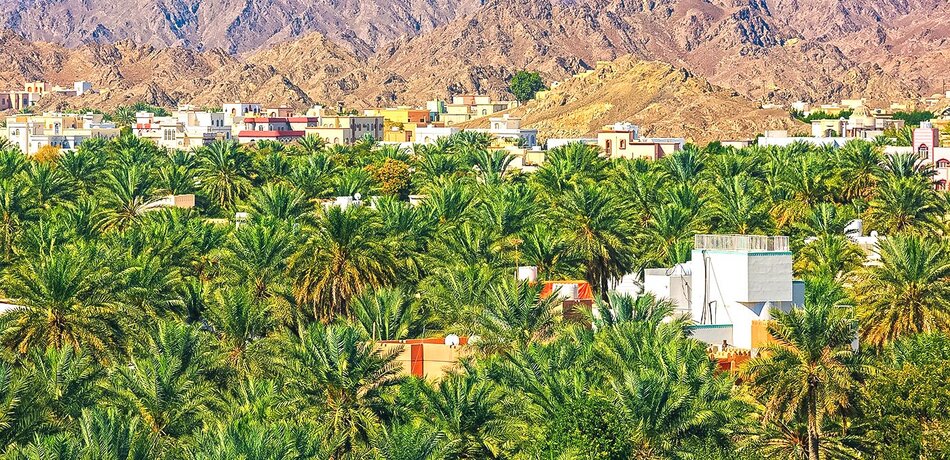 Der Überblick über Nizwa, Oman