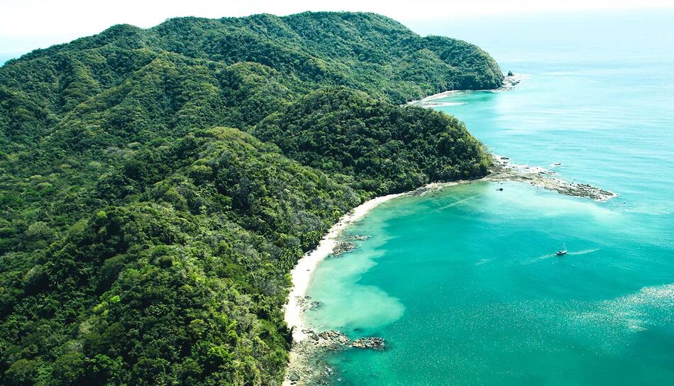 Costa Ricas Pazifikküste von oben