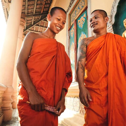 Buddhistische Mönche in Phnom Penh