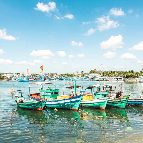 Fischerboote am Hafen von Phu Quoc