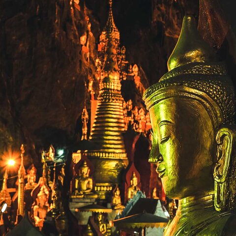 Buddhastatuen in der Pindaya Höhle, Myanmar