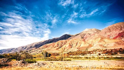 Cerro de los siete colores in Purmamarca, Argentinien