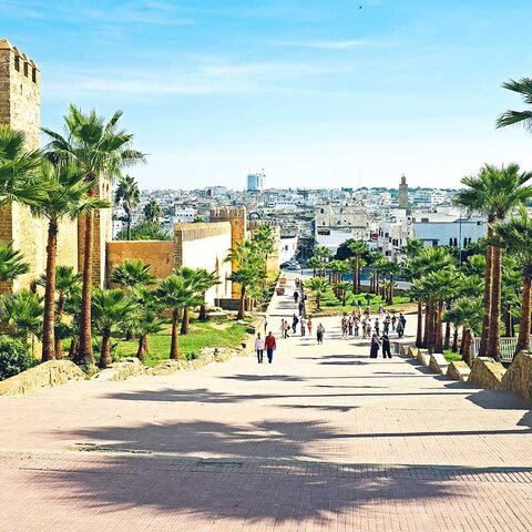 Stadtmauern von Rabat in Marokko