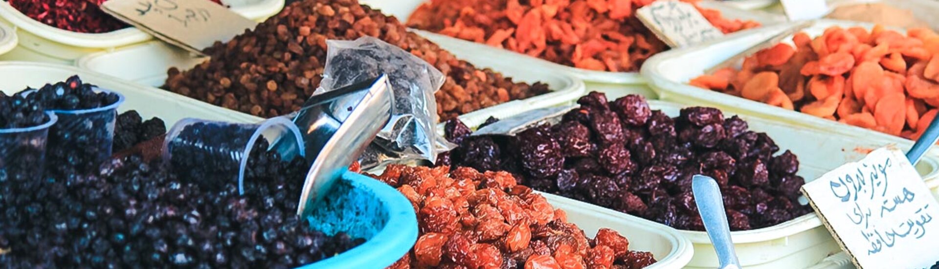 Trockenfrüchte auf dem Bazar von Tabriz