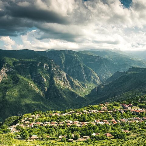 Landschaft rund um das Tatew Kloster in Armenien