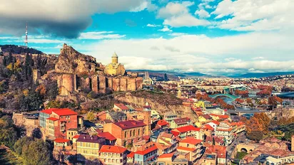 Panorama der Stadt Tiflis in Georgien