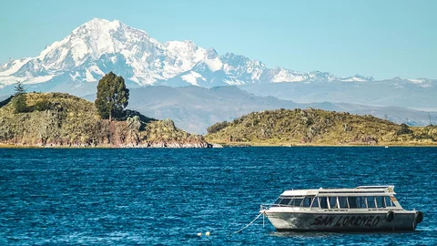 Boot auf Titicacasee