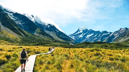 Wandern im Mount Cook Nationalpark in Neuseeland