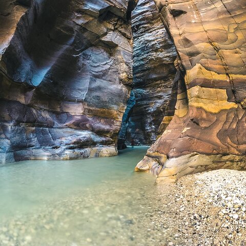 Canyon des Wadi Mudschib in Jordanien