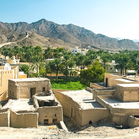 Ein Dorf im Wadi Tiwi, Oman