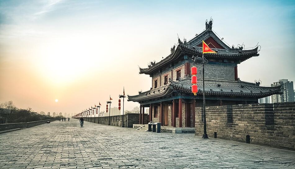 Stadtmauer von Xian in China