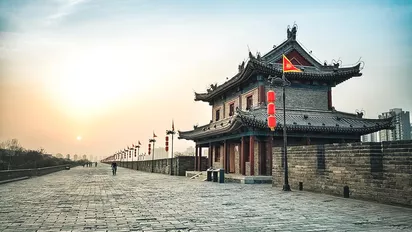 Stadtmauer von Xian in China