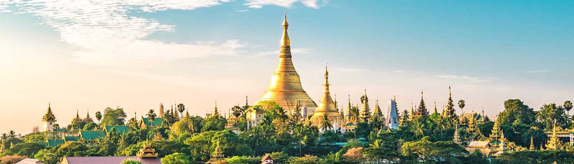 Skyline in Yangon, Myanmar