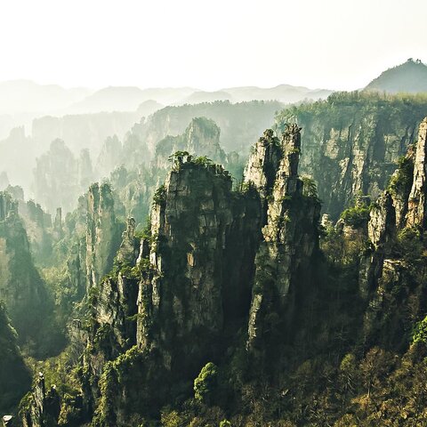 Felsenlandschaft des Zhangjiajie Nationalparks in China