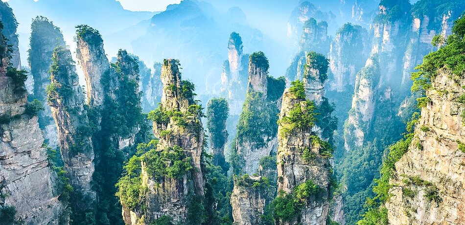 Landschaft des Zhangjiajie Nationalparks in China