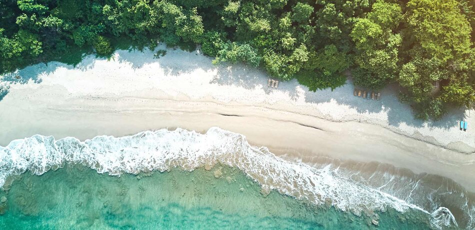 Dronen Foto von Strand in Nicaragua