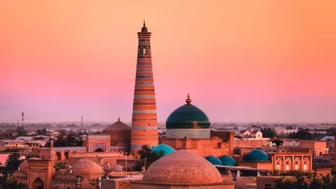 Minarett in der Altstadt von Khiva