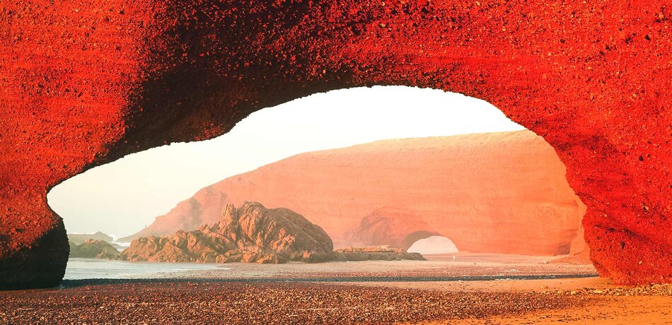 Steinbogen an der Atlantikküste Marokkos