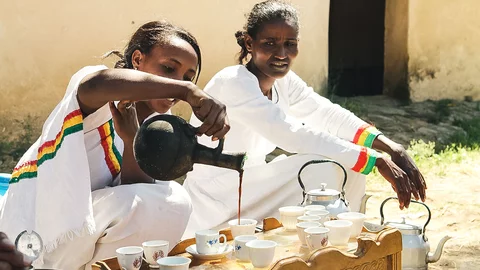Die äthiopische Kaffeezeremonie