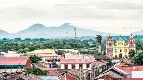Skyline von Leon in Nicaragua