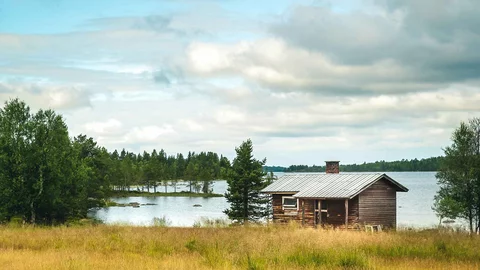 Haus am See in Finnisch Lappland