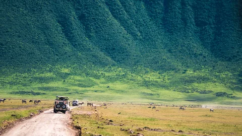 Jeep im Ngorongoro Nationalpark